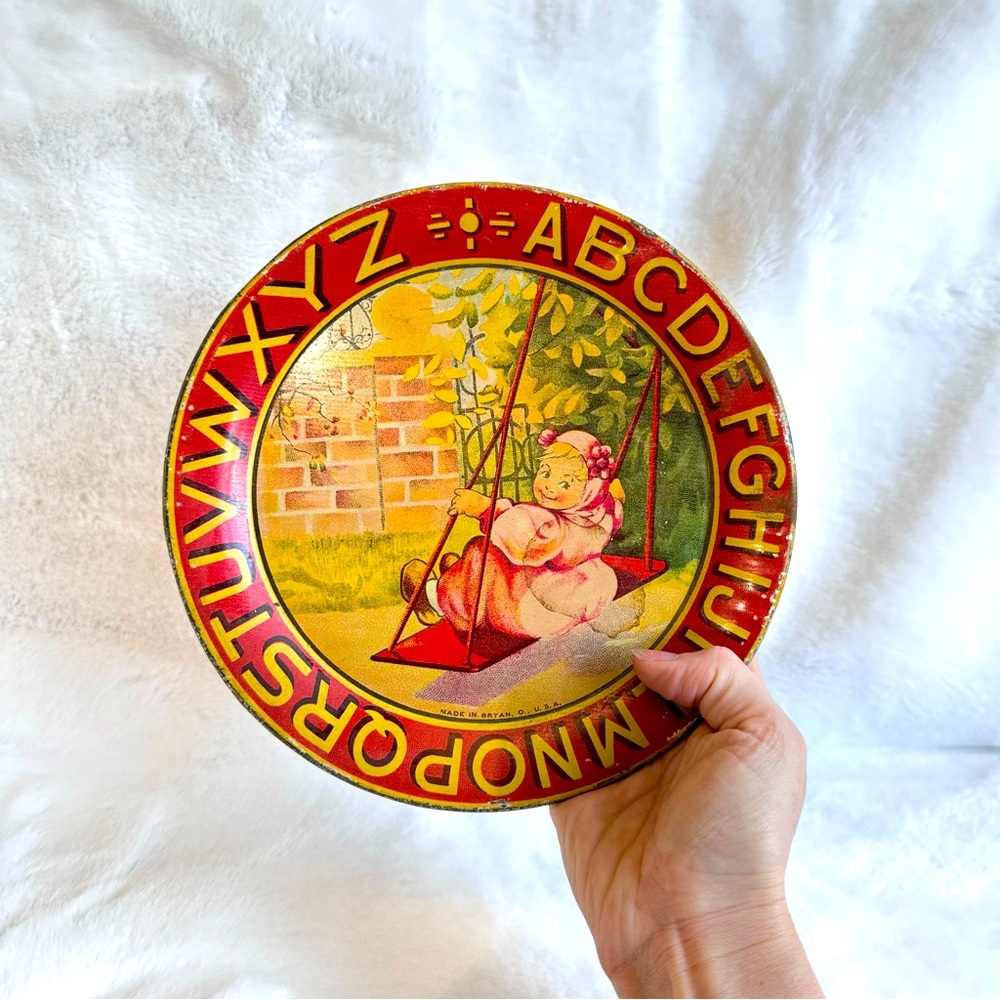 1940s/1950s Vintage • Alphabet Nursery Plate Decor